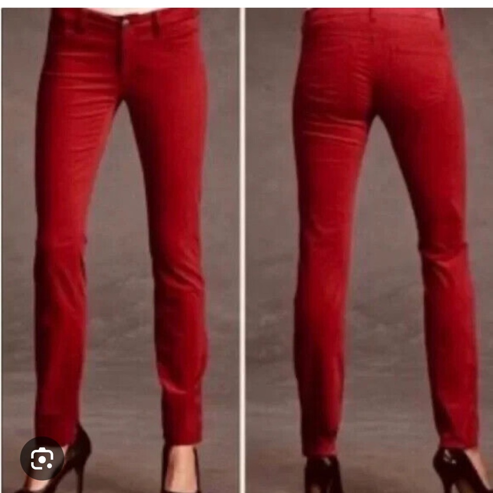 CAbi Style #160 Crimson Corduroy Skinny Pants Size 6, VGUC/EUC